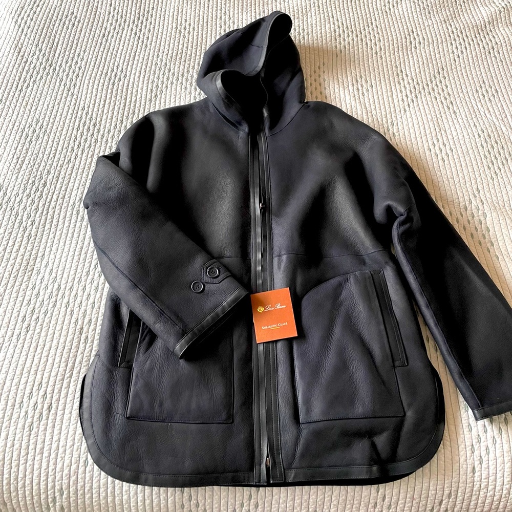 Loro Piana leather jacket with 2 sides.
